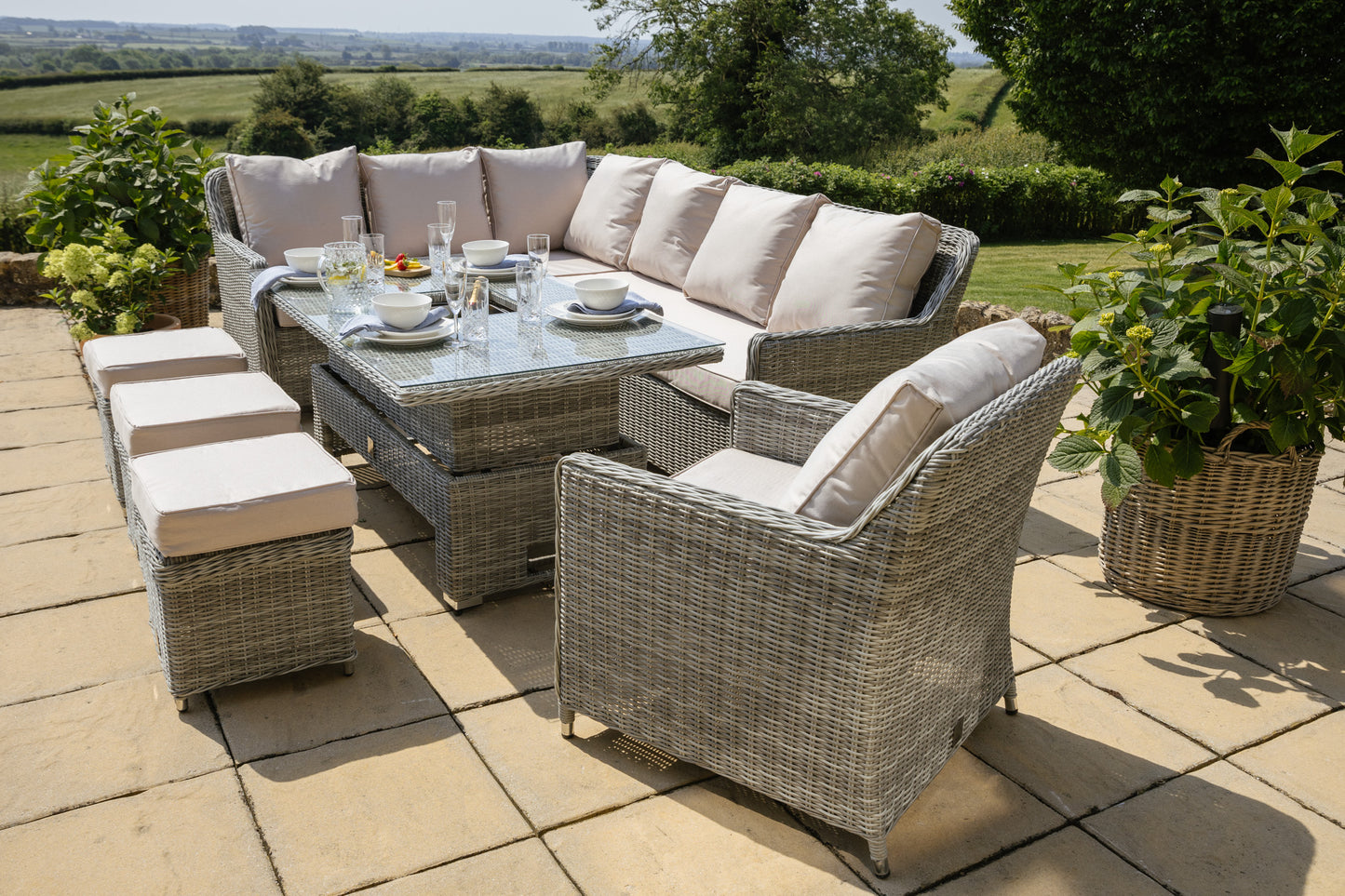 Outdoor Rattan Furniture Set - With Ice Bucket