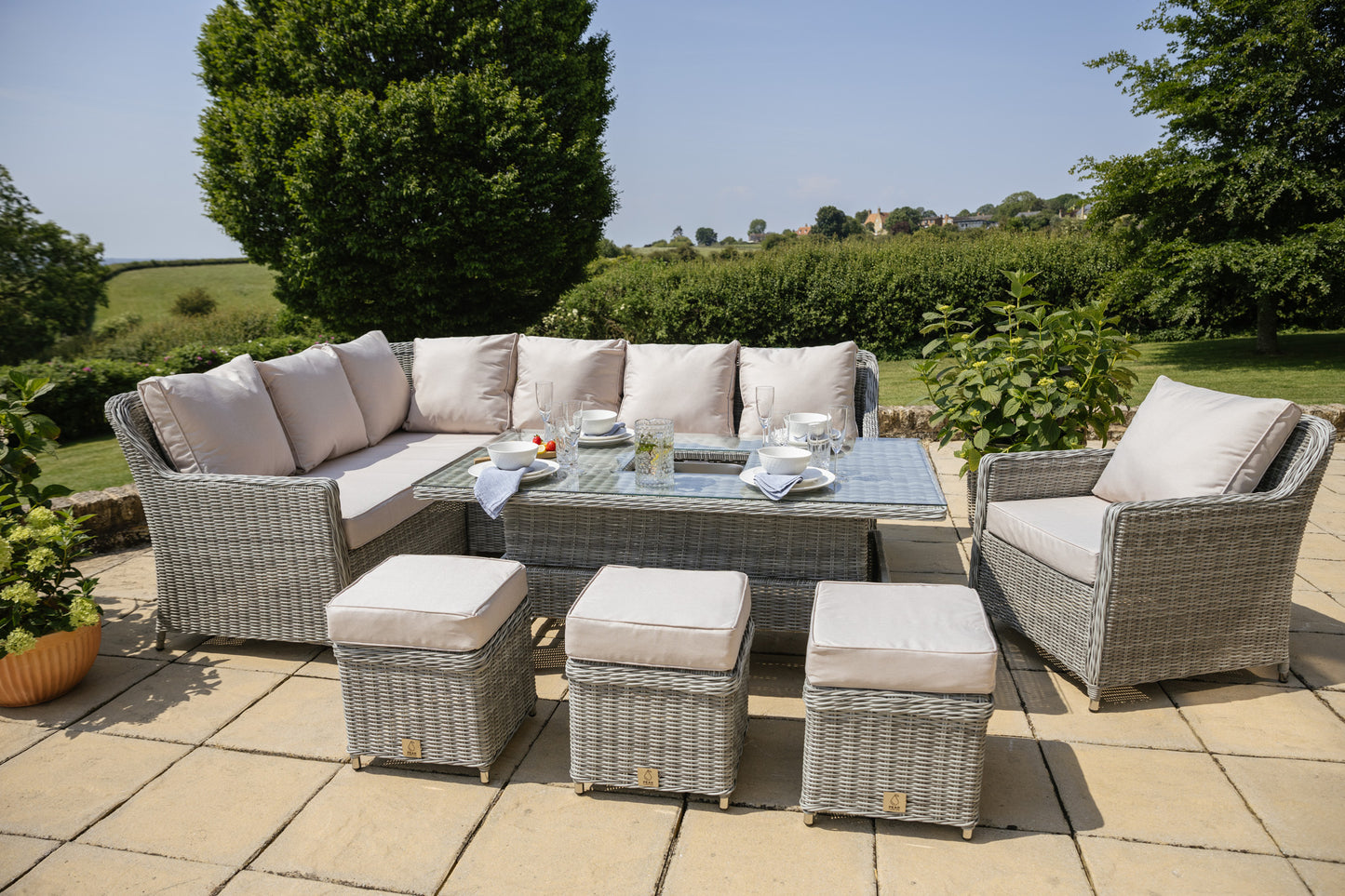 Outdoor Rattan Furniture Set - With Ice Bucket